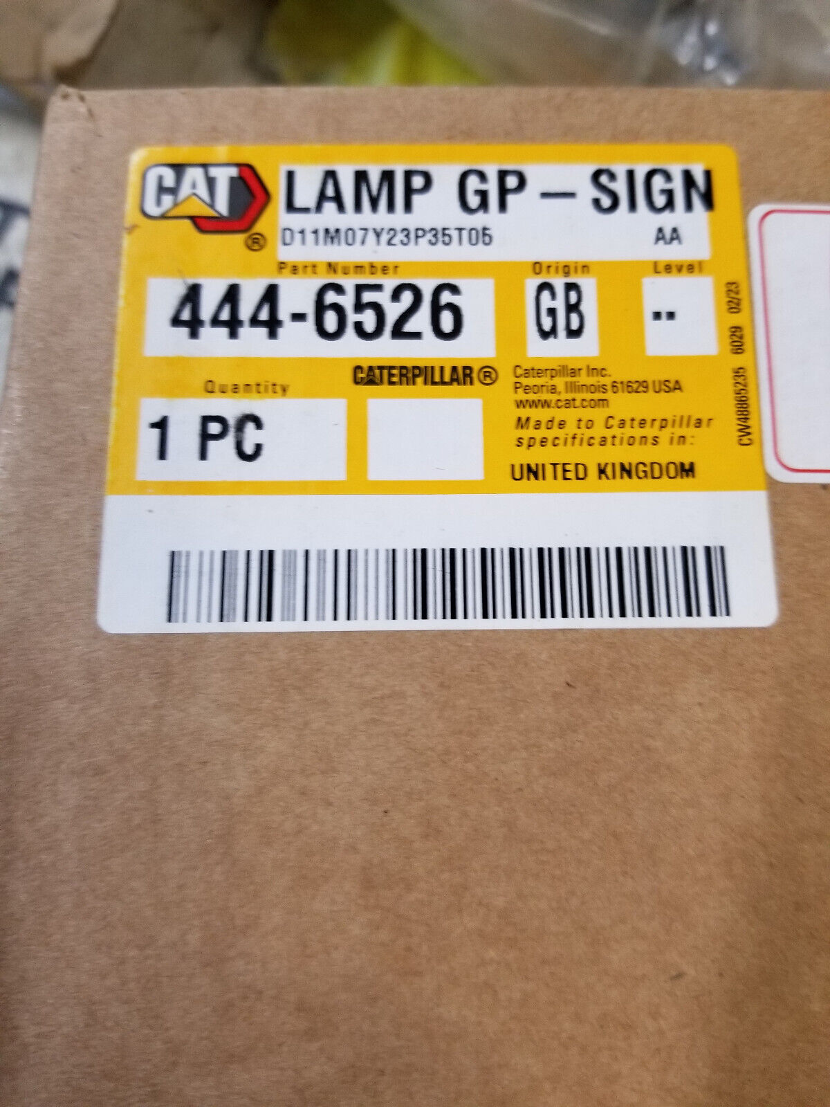 444-6526 CATERPILLAR 24V SIGNAL LAMP