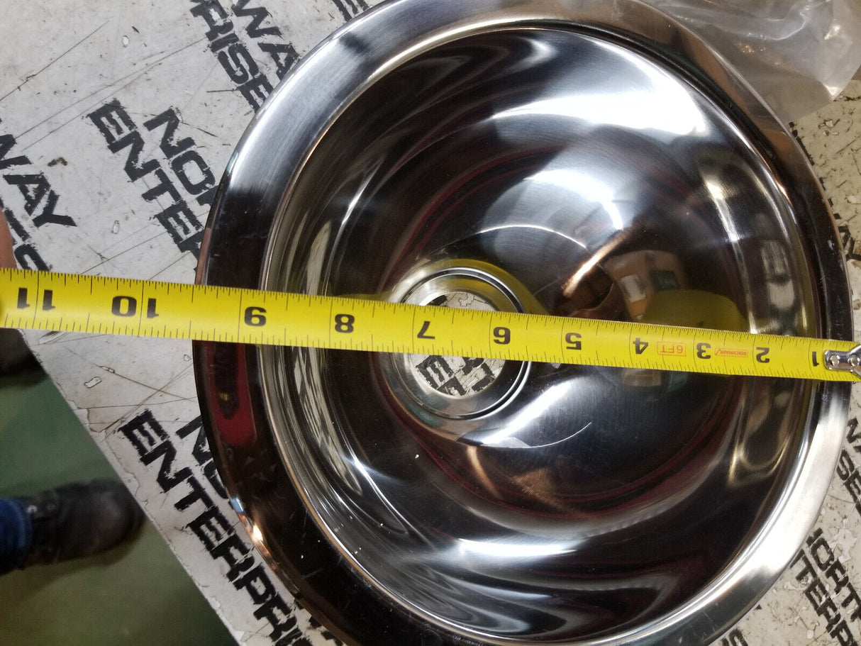 Ambassador Marine S24-1408-UM-R Mirror Polished Half Sphere Stainless Steel Sink