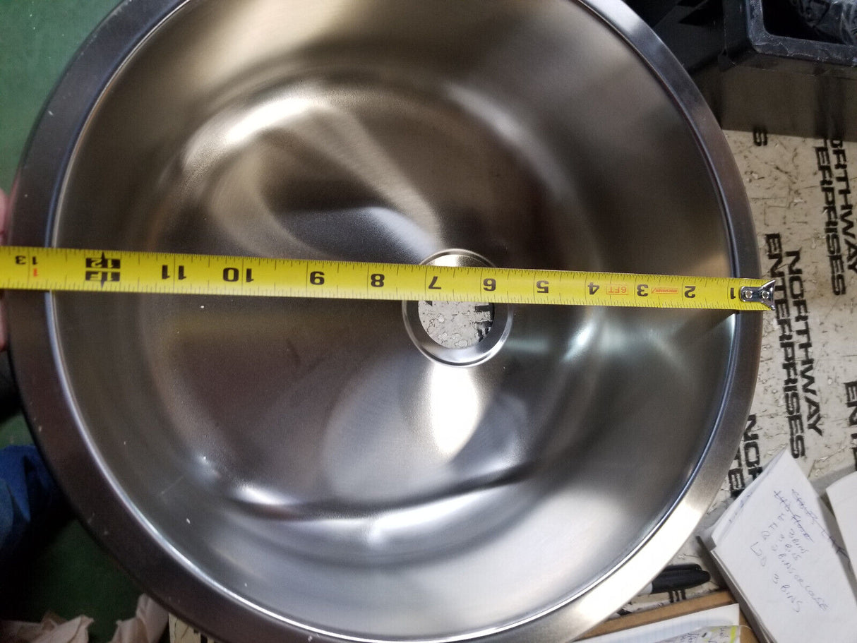 Ambassador Marine S14-2501-BR Stainless Steel Round Sink 11.75 X5.25
