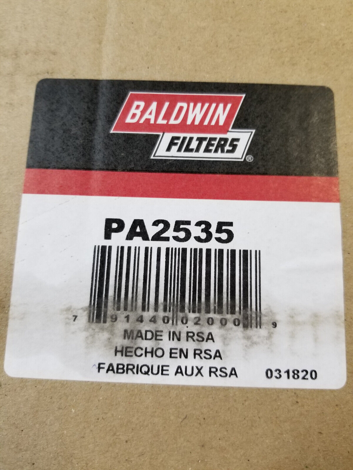 BALDWIN PA2535 AIR FILTER