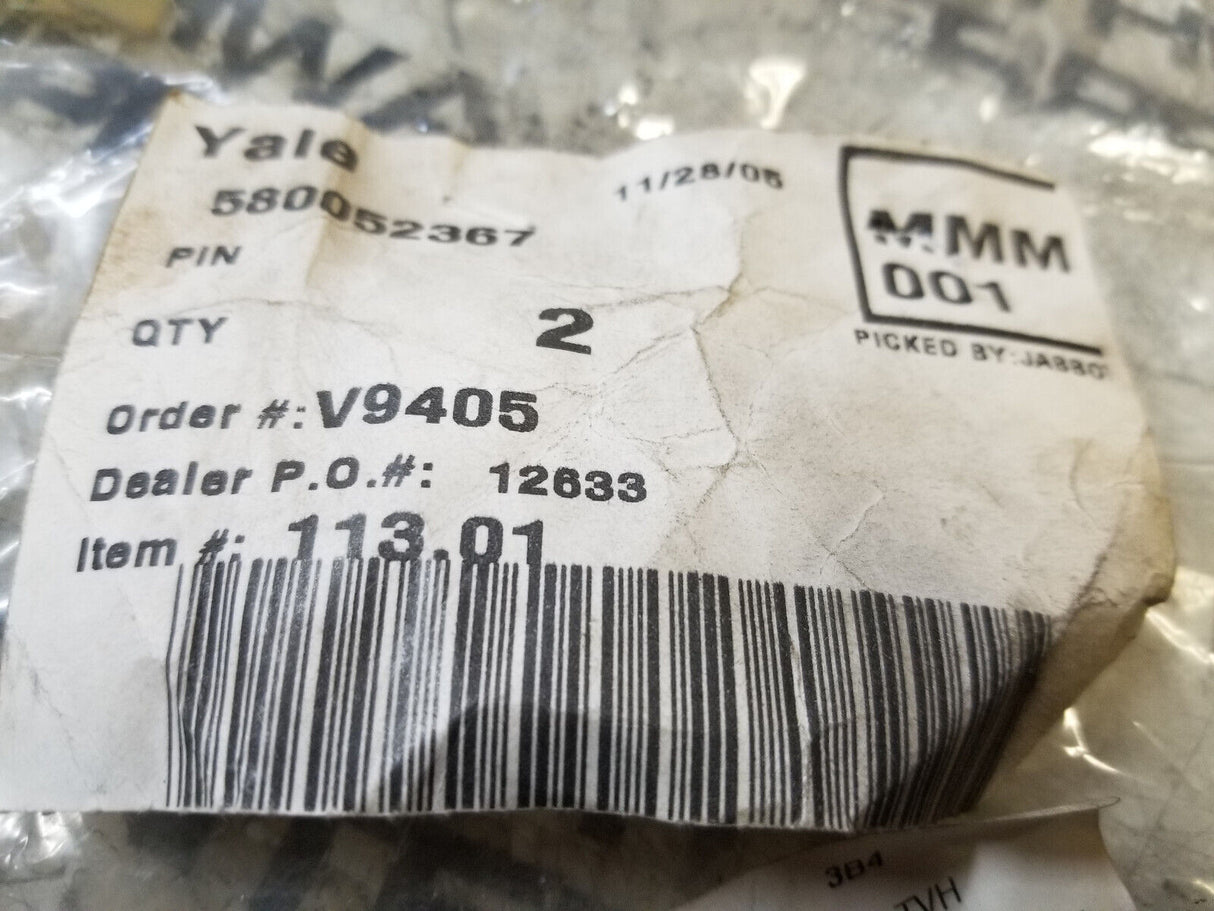 LOT OF 2 PINS 580052367 YALE