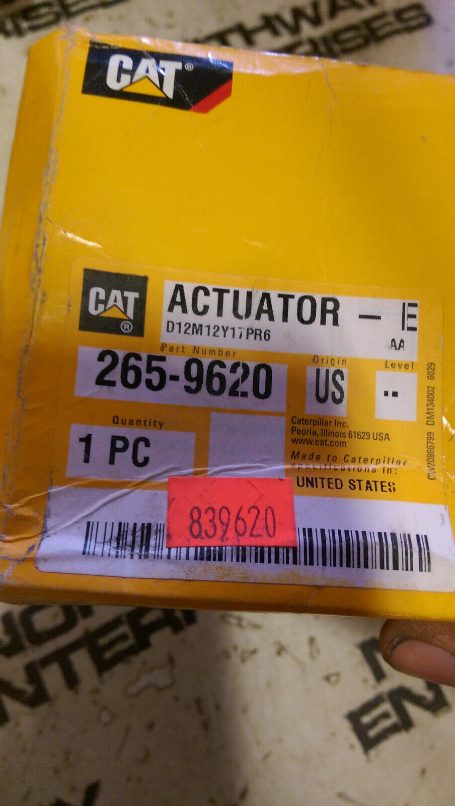 Caterpillar 265-9620: Actuator