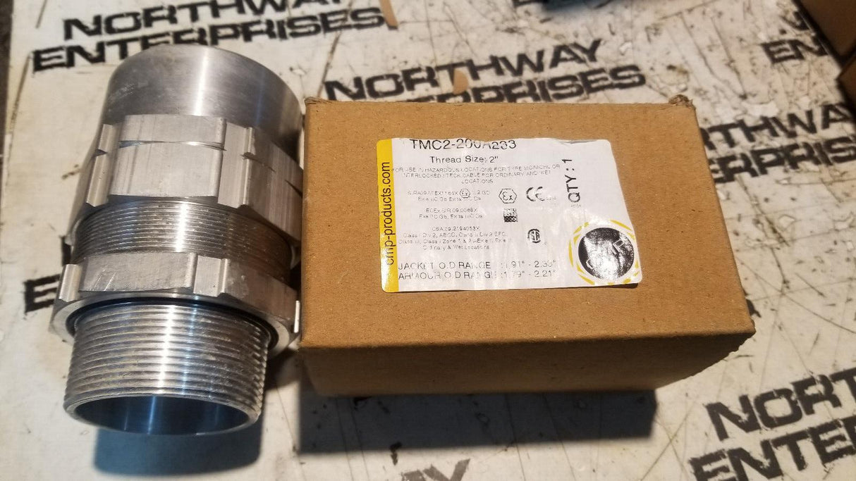 Appleton TMC2-200A233 Connector, Aluminum, 1.91"-2.33" Diameter TMC2-200A233