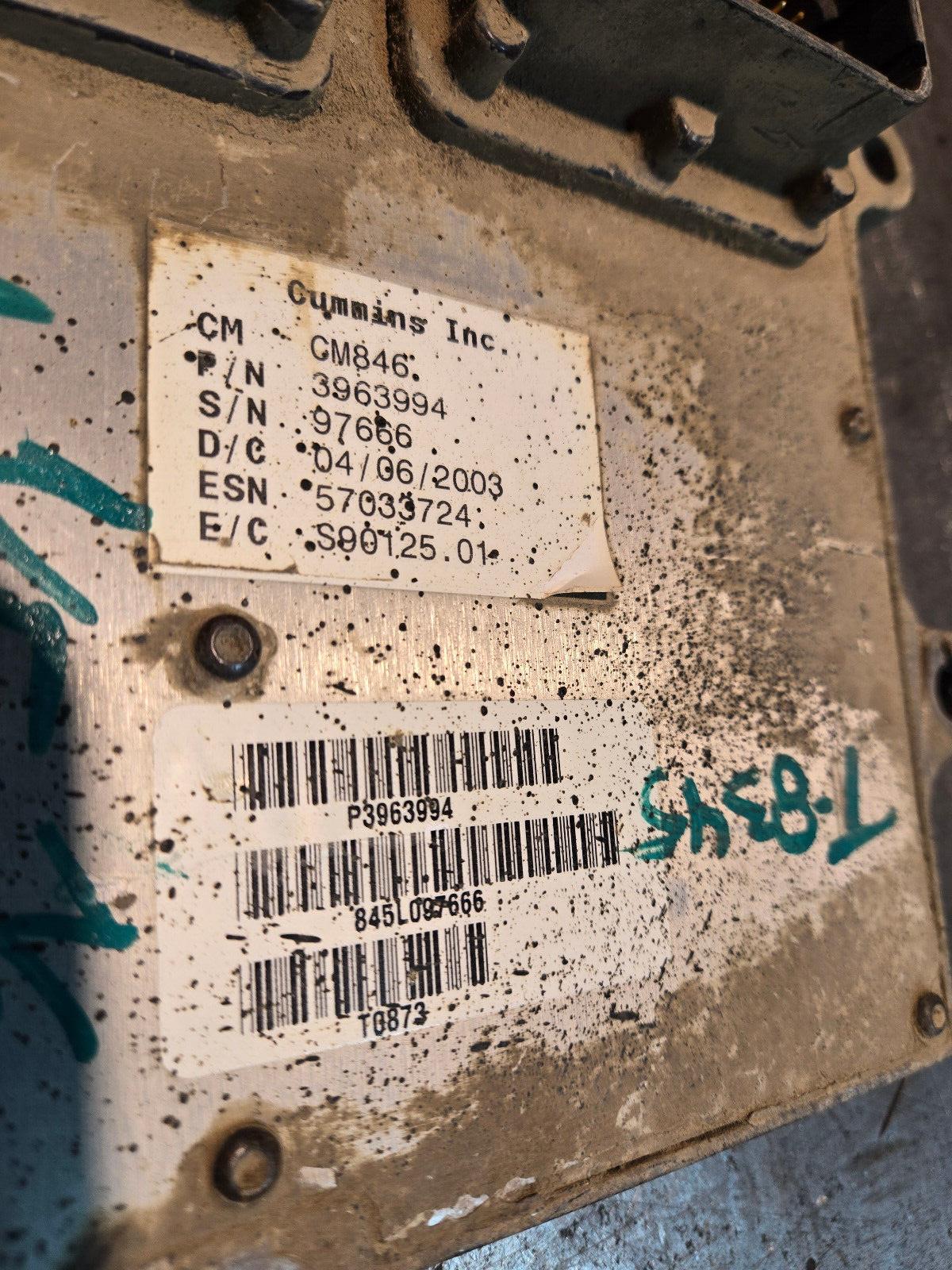 CM846 2003 DODGE RAM 5.9L AUTOMATIC TRANS CUMMINS ECM PCM ECU 3963994 CORE