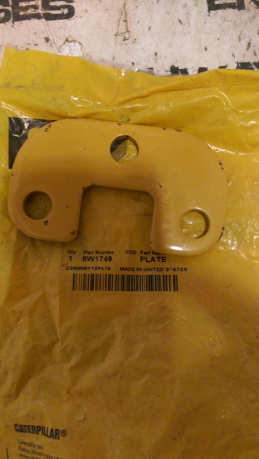 CATERPILLAR 8W1749 U PLATE