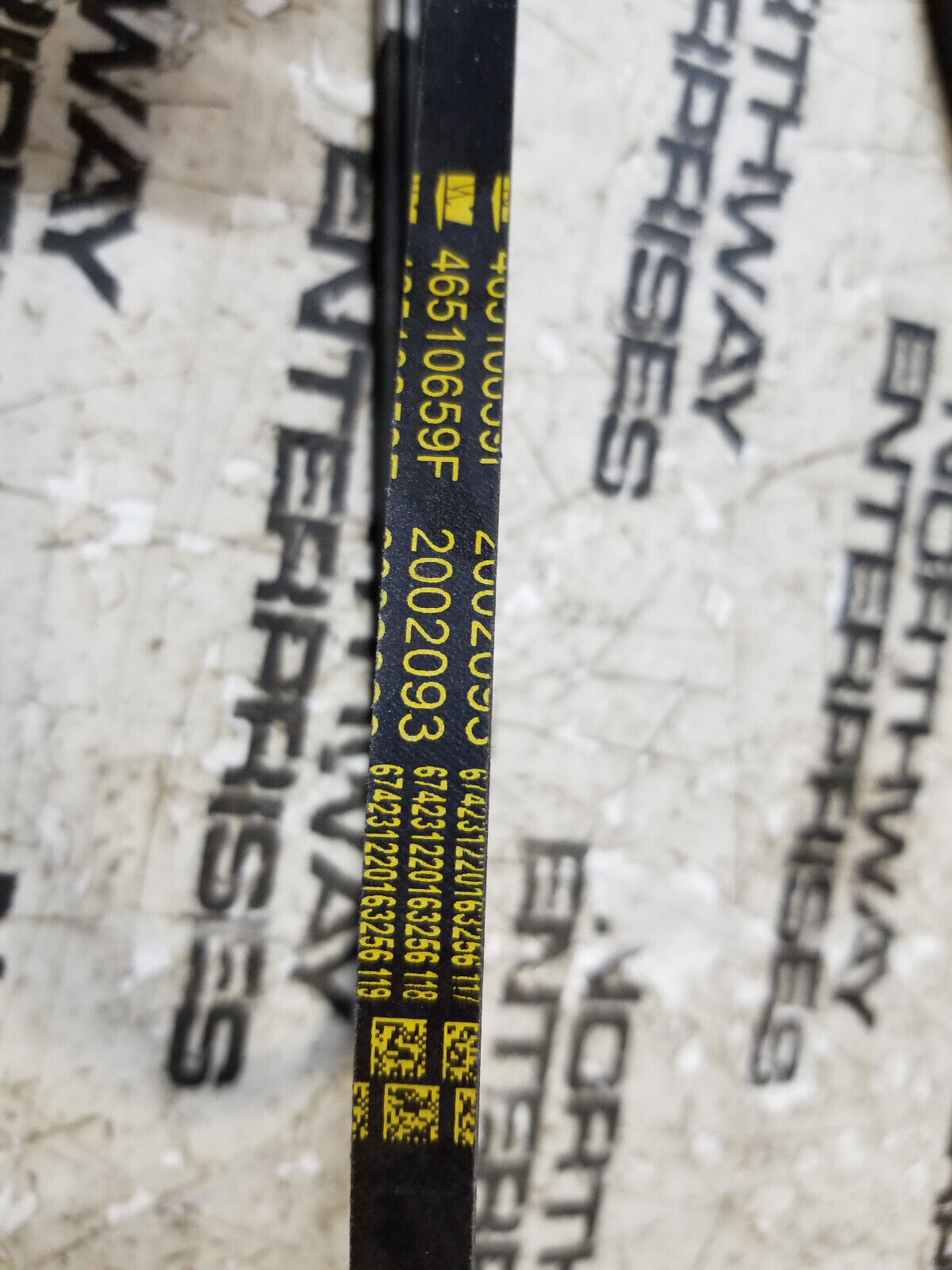 V-ribbed belt with OEM part number 46510656F