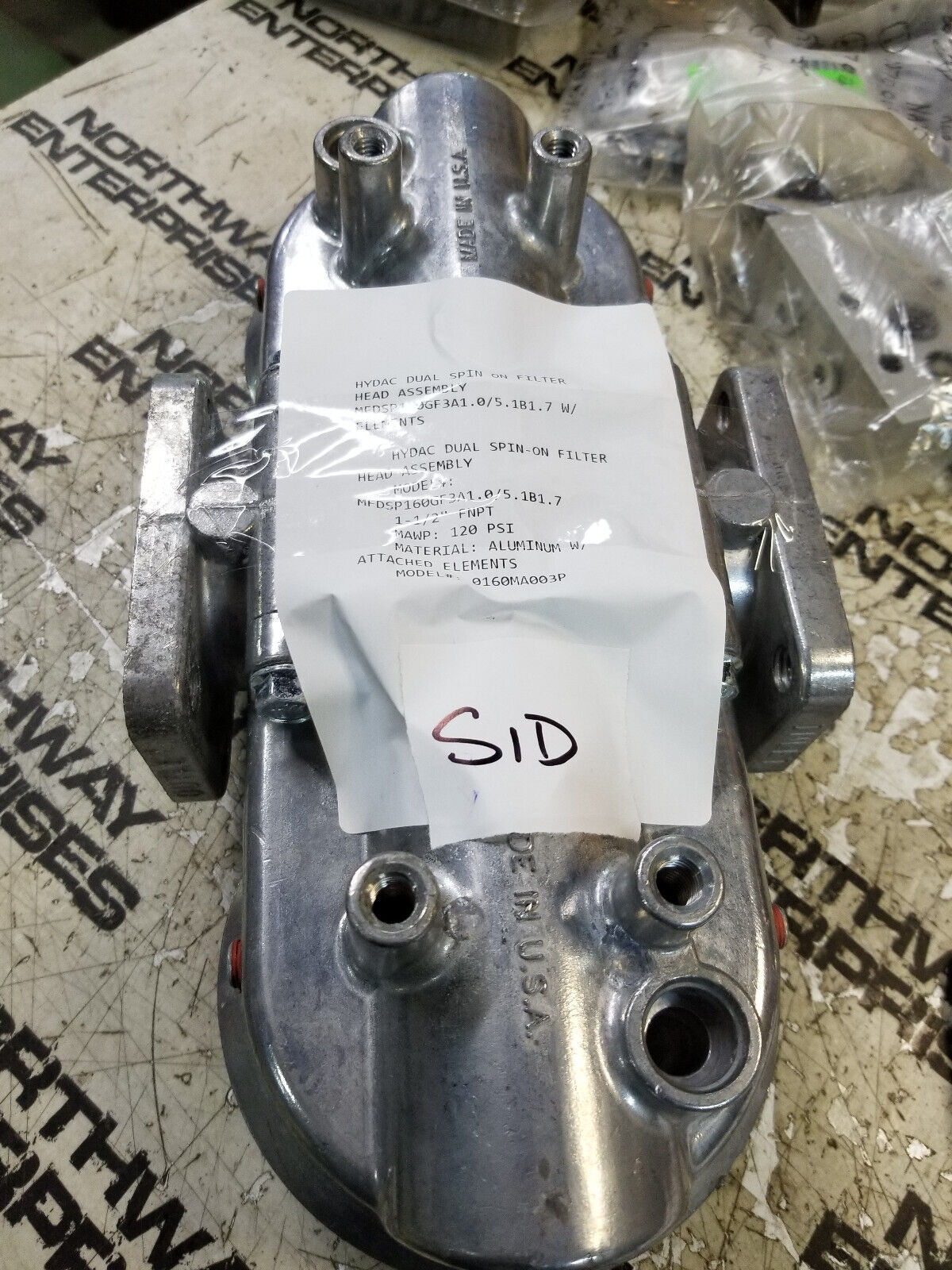 HYDAC DUAL SPIN ON FILTER HEAD ASSEMBLY MFDSP160GF3A1.0/5.1B1.7