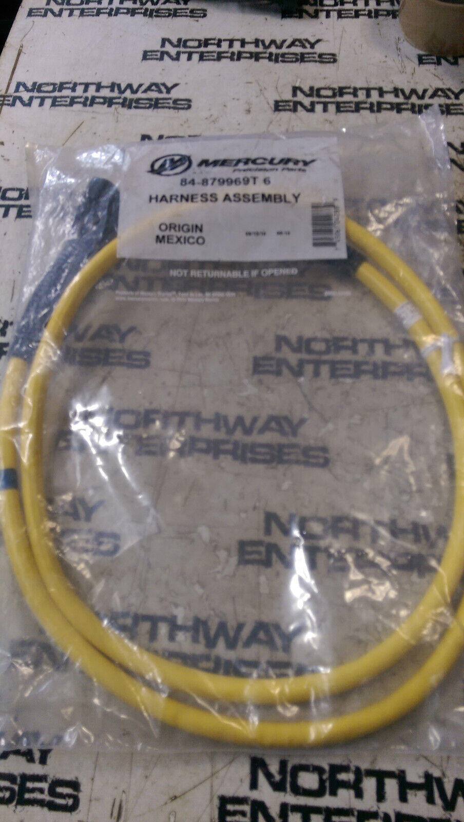 MERCURY SMARTGRAFT GAUGE WIRE HARNESS ASSEMBLY 84-879969T6 YELLOW 6' FT BOAT