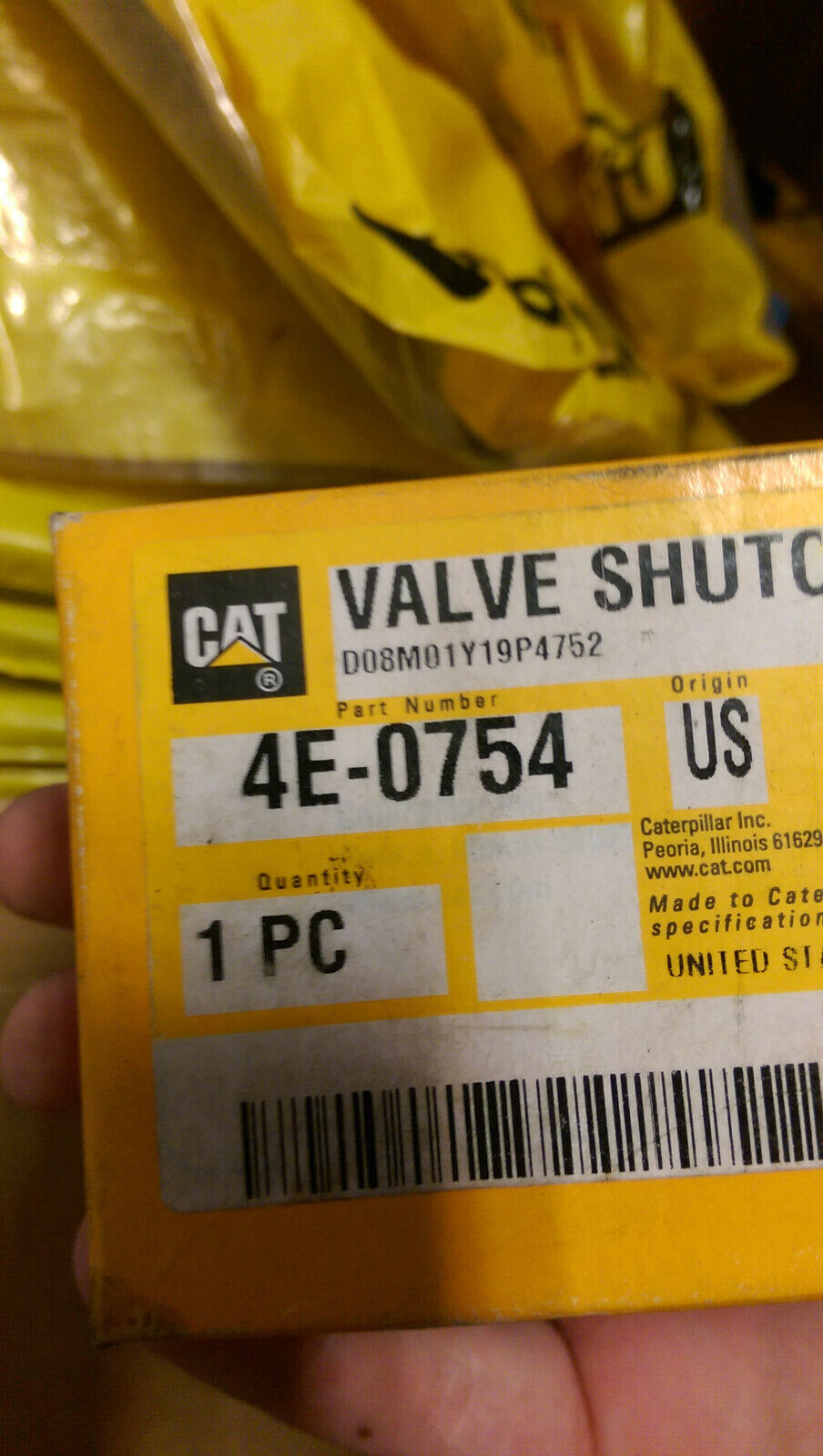 CATERPILLAR 4E-0754 SHUTOFF VALVE