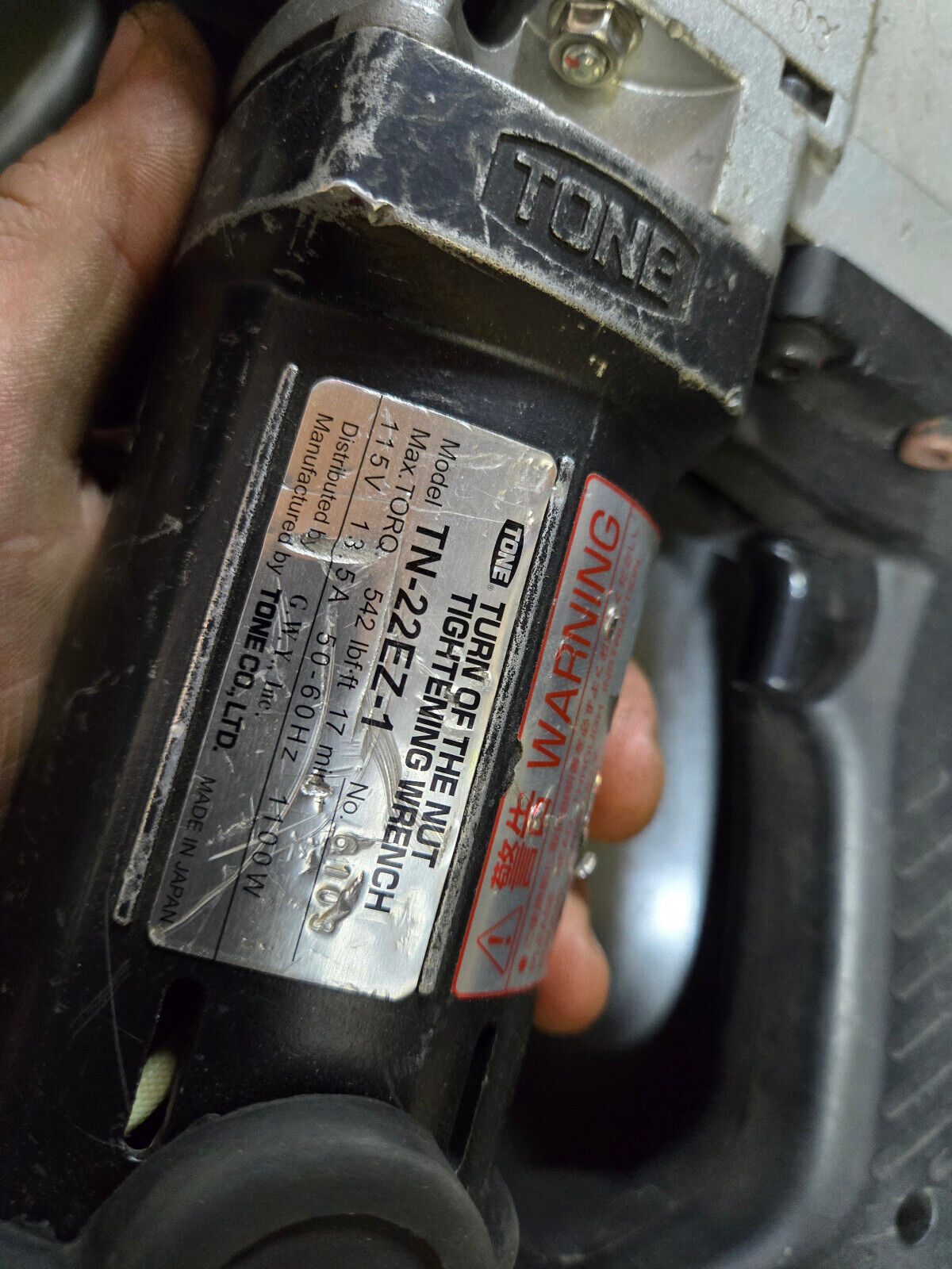 TN-22EZ-1 Tone Shear Wrench Model TN-22EZ-1 - Turn of the Nut Tightening Wrench