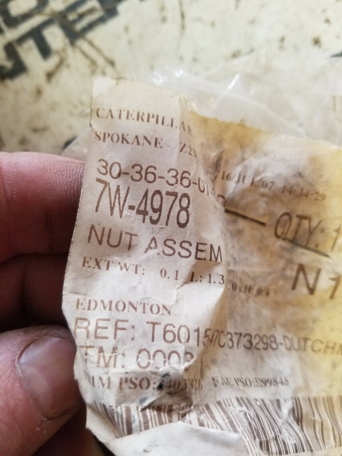 7W-4978 CATERPILLAR NUT ASSY