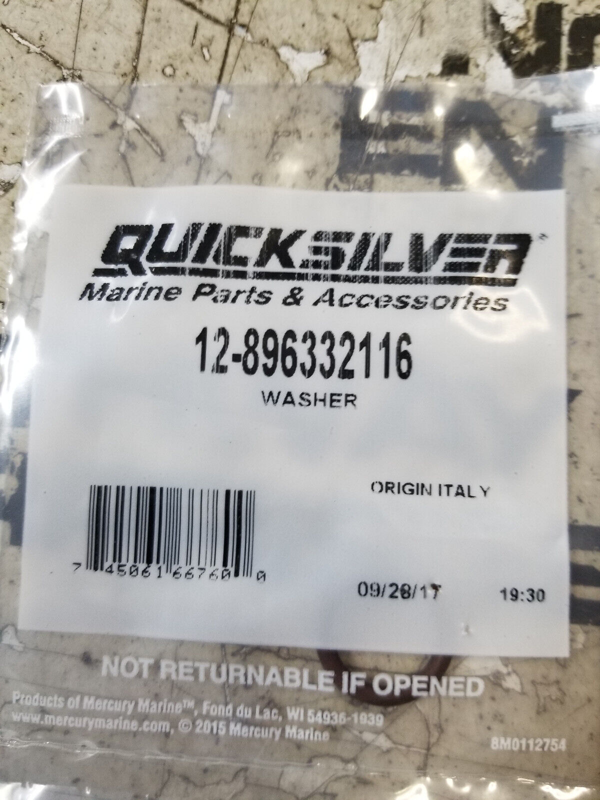 LOT OF 60PC - Mercury-Mercruiser 12-896332116 WASHER