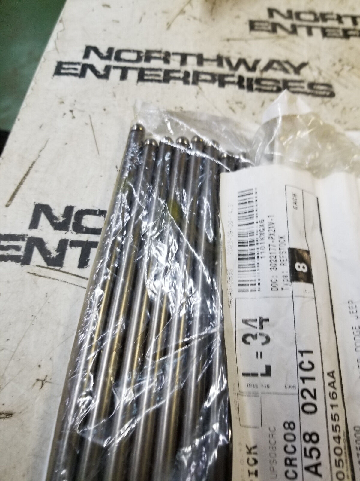 1 PACK OF 8PC Exhaust Valve Pushrod Mopar 05045516AA