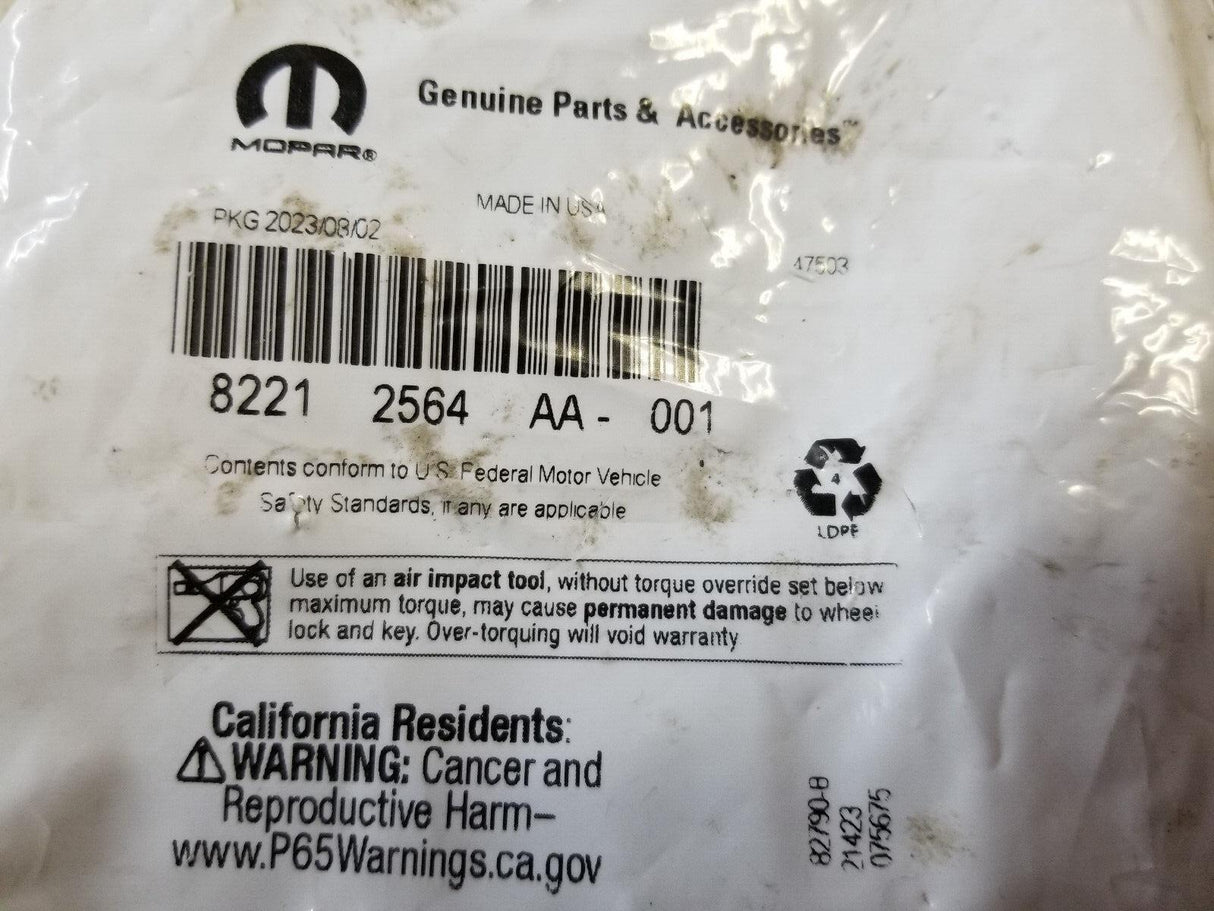 DODGE RAM DURANGO JEEP Grand Cherokee Wheel Lock Set NEW OEM MOPAR 82212564AA