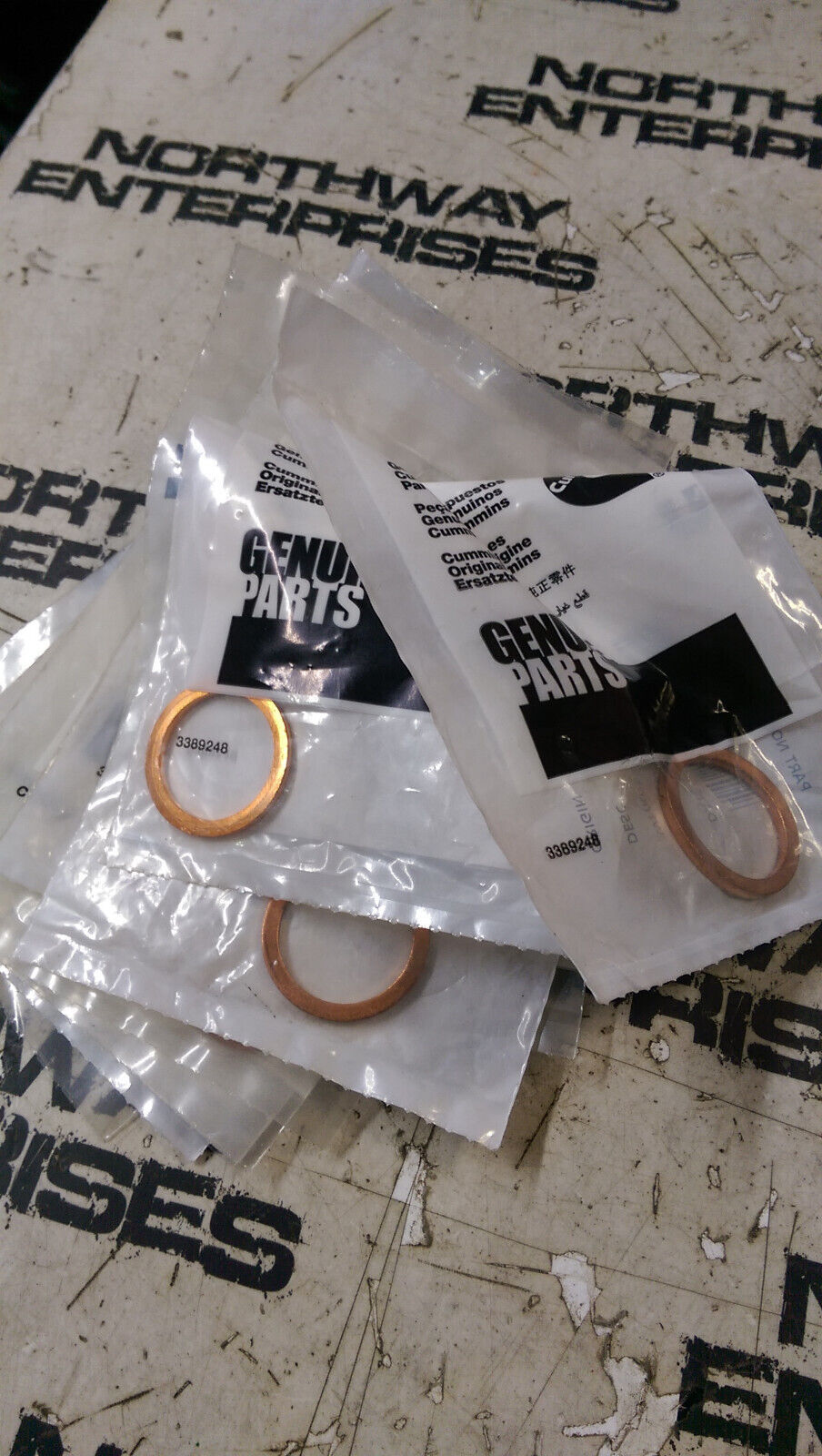 LOT OF 12PC - CUMMINS 3755947 SEALING WASHER