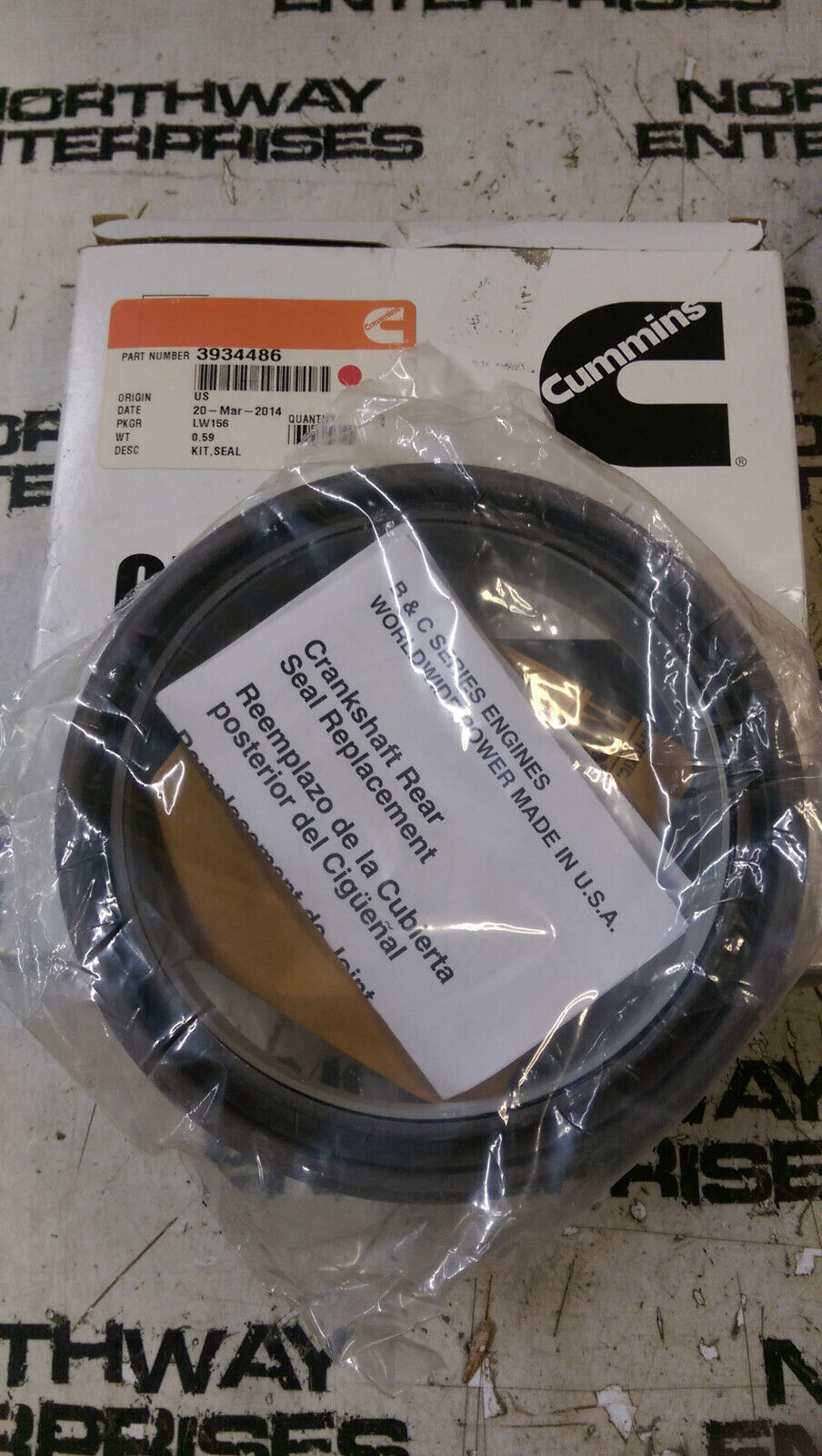 3934486 CUMMINS REAR MAIN SEALCRANKSHAFT SEAL
