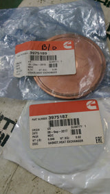 Genuine OEM Cummins 3975189 Cover Heat Exchanger AND GASKET 3975187