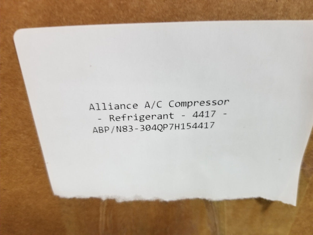 ALLIANCE ABP/N83-304QP7H154417 AC COMPRESSOR