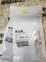 LOT OF 2 PC - M22-K01  Contact Block, 4 A, 500 V, 1 Pole, M22 Series, Screw, 1NC
