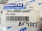 KOMATSU YM119802-55801 FUEL FILTER ALSO FITS BF9887