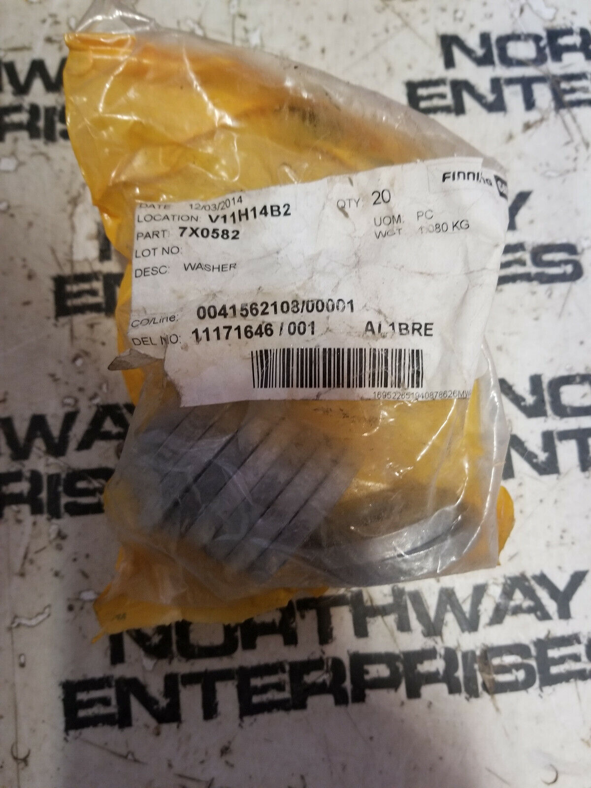 7X-0582 CATERPILLAR SPACER 1 BAG OF 10 PIECES