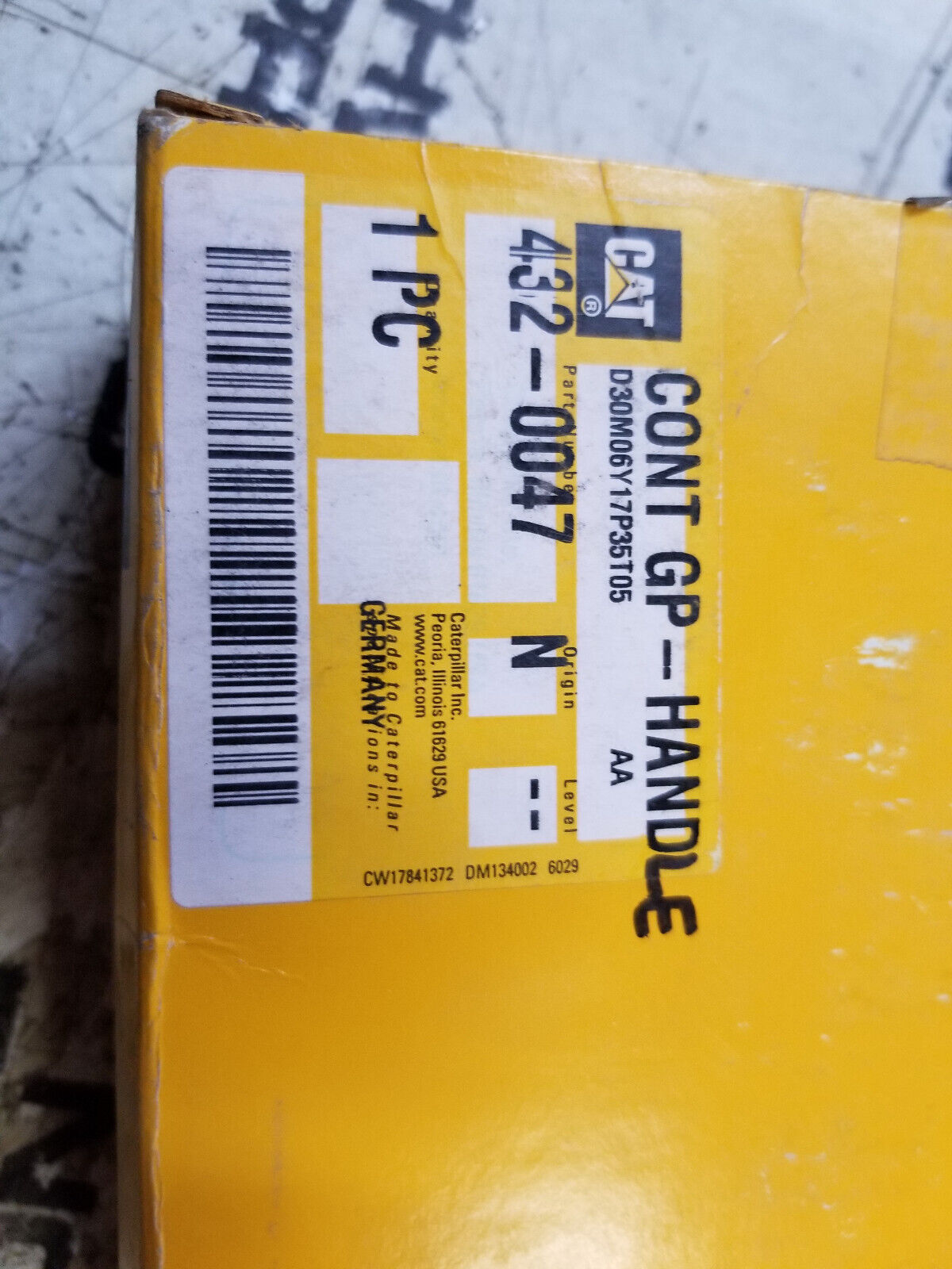 432-0047 CATERPILLAR Single Axis Lever Joystick Handle Control