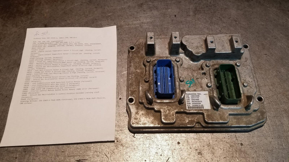 2013-2015 DODGE RAM 2500 3500 6.7L CUMMINS DIESEL ECU 5317110