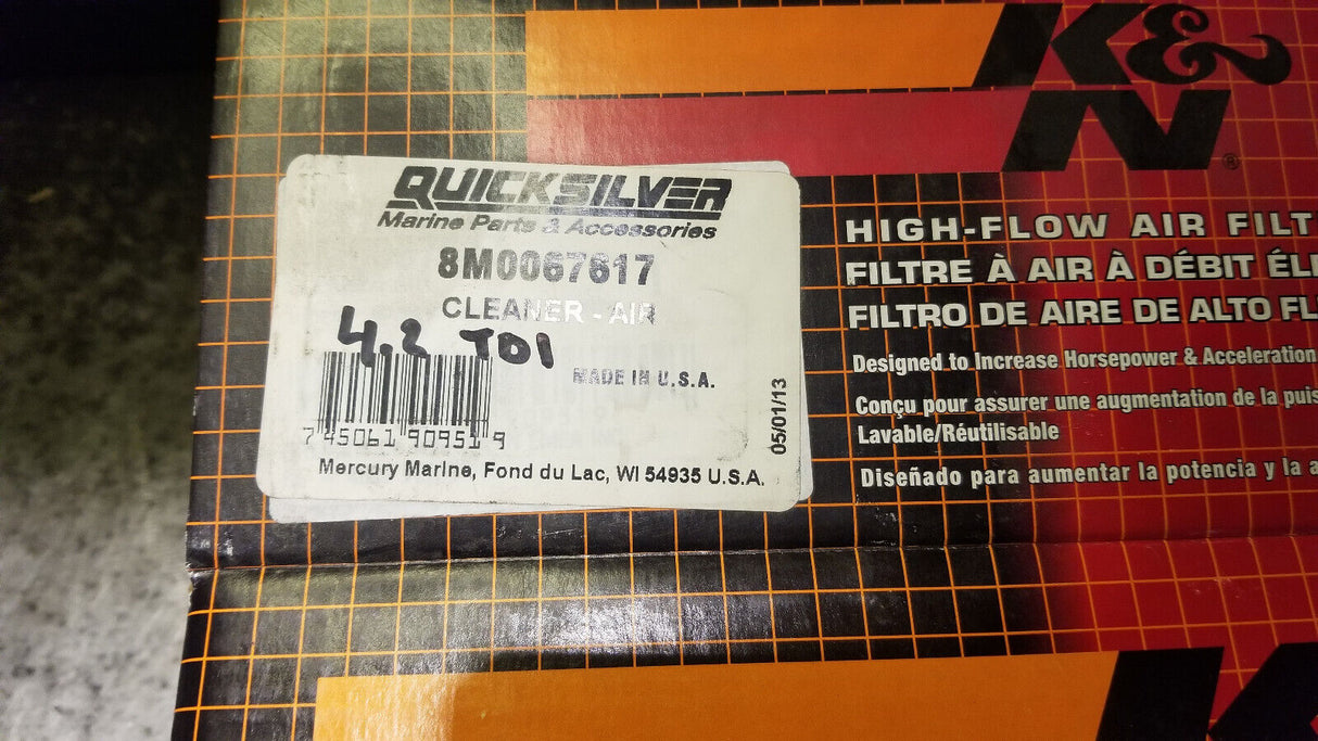 8M0067617 MERCURY K&N AIR FILTER