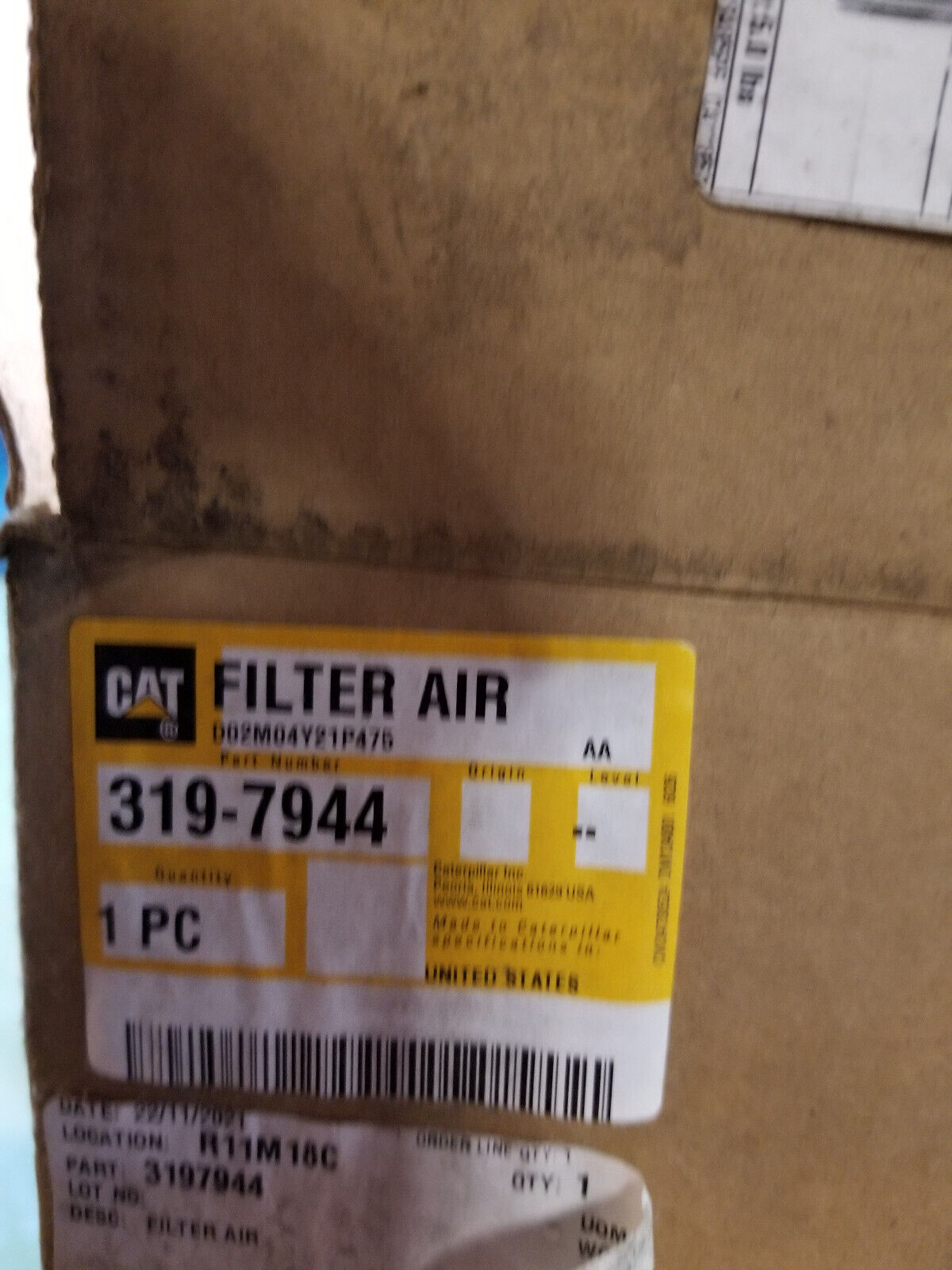 CATERPILLAR CABIN AIR FILTER 319-7944