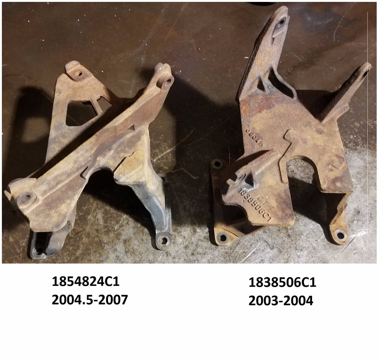 04-07 2004-2007 TURBO BRACKET PEDISTAL 2005 FORD F350 6.0 6.0L 1840842c1a
