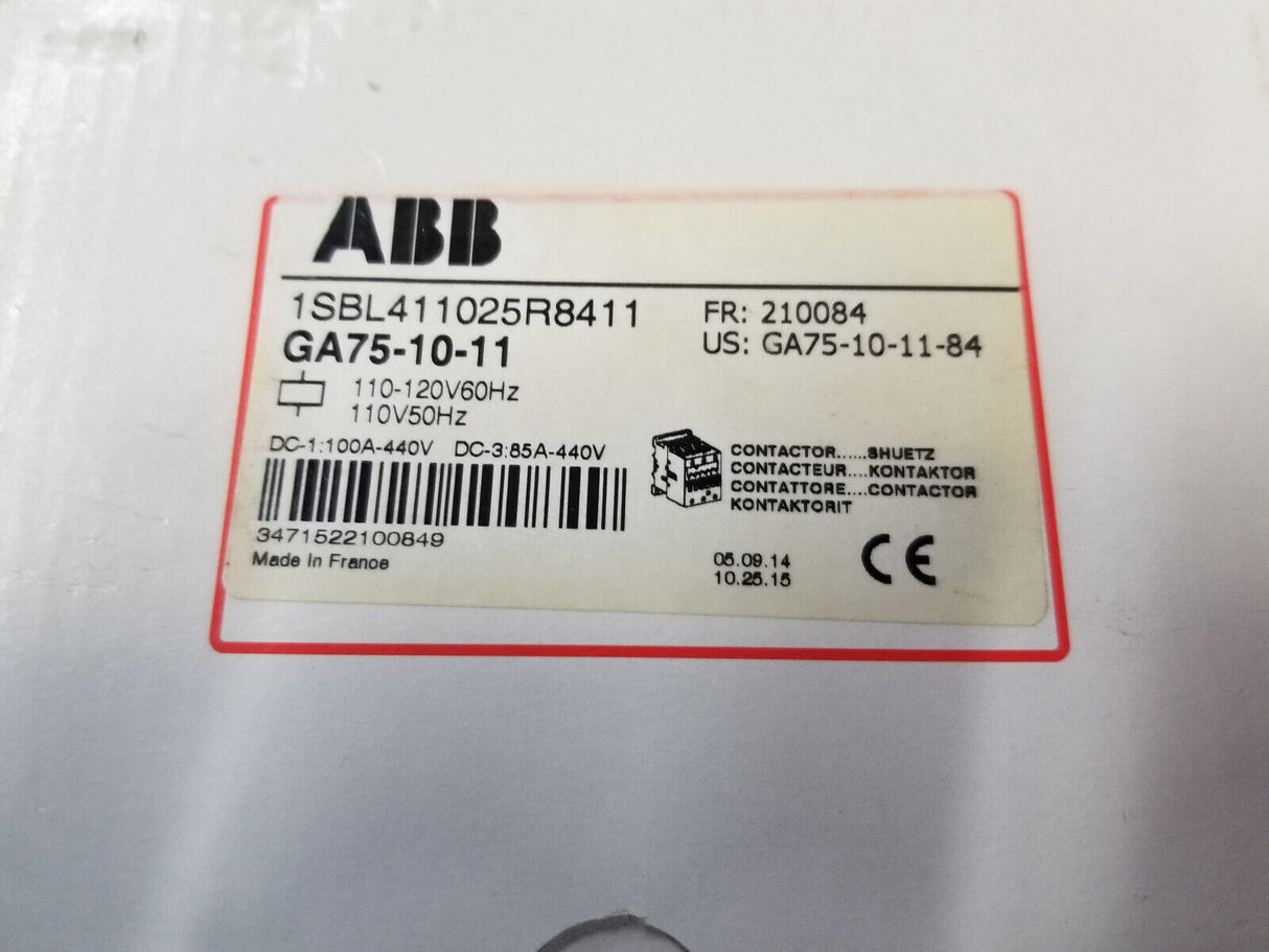 ABB 1SBL411025R8411 Contactor GA75-10-11