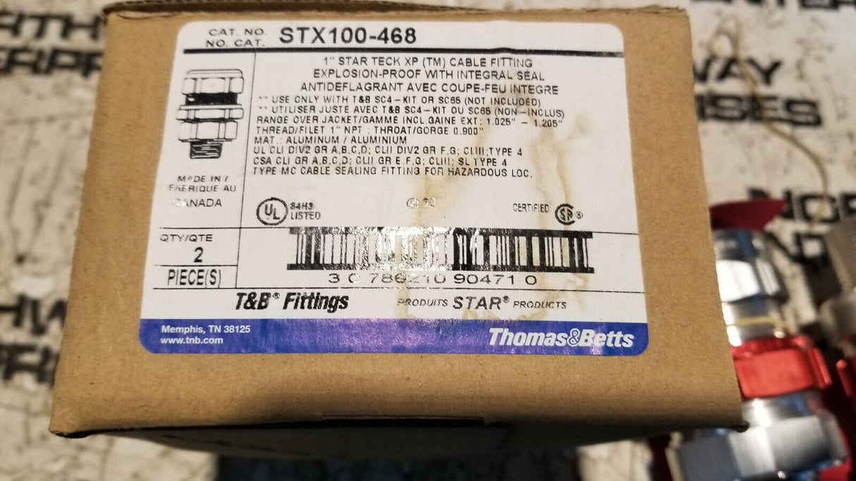 Thomas & Betts  STX100-468 1" CABLE FITTING