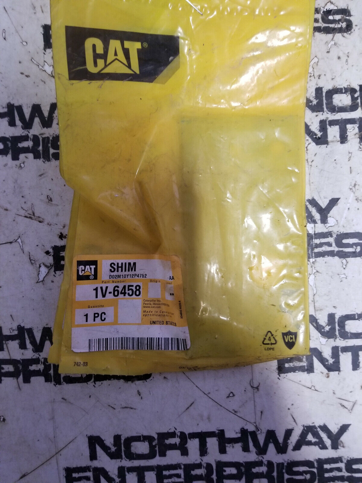 1V-6458 CATERPILLAR SHIM