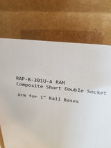 LOT OF 2 PC -  RAP-B-201U-A RAM Composite Short Double Socket Arm 1" Ball BASE