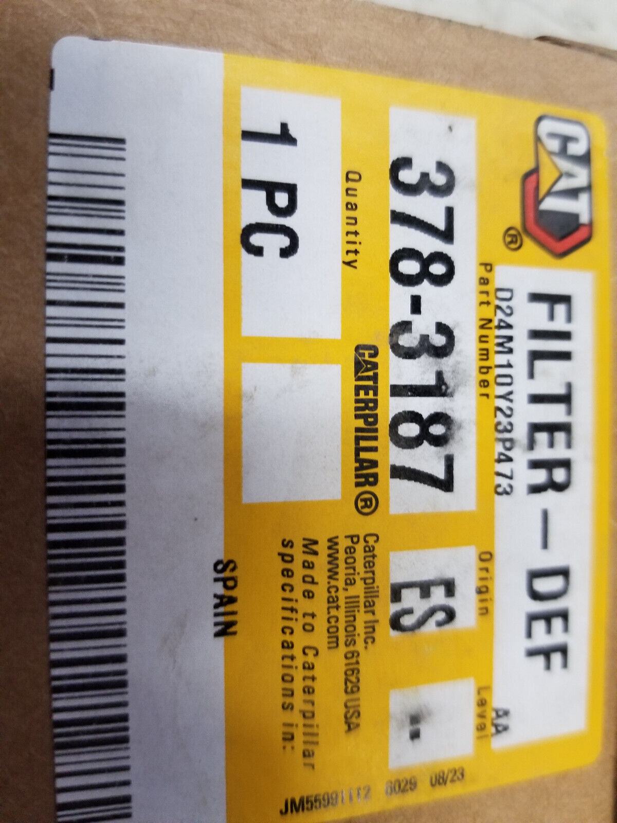 378-3187 CATERPILLAR Diesel Exhaust Fluid Filter