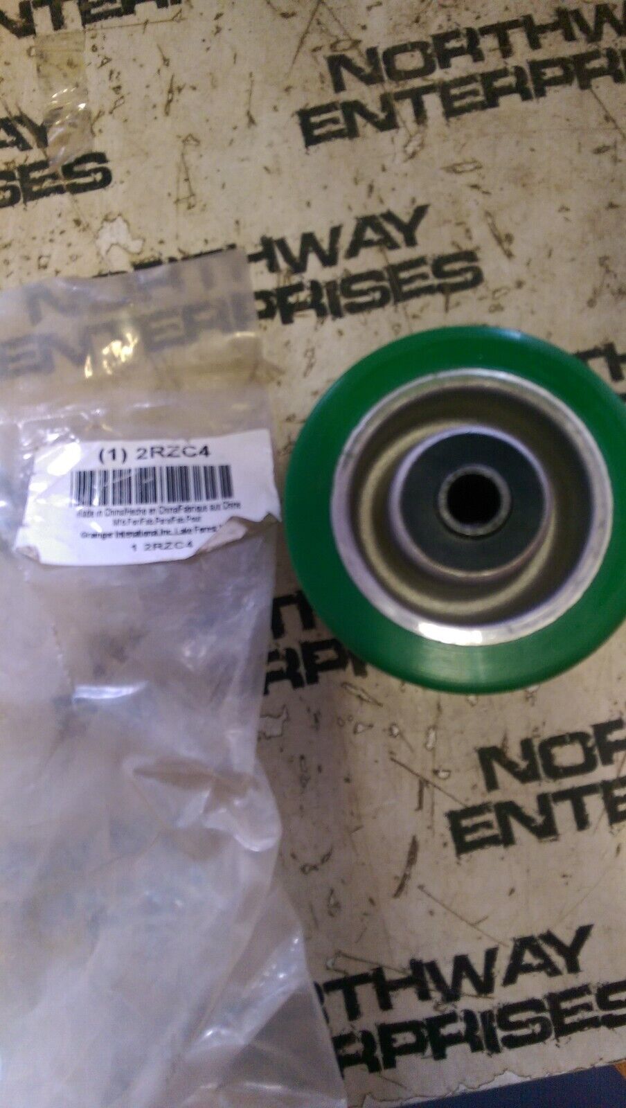 2RZC4 Polyurethane Tread on Iron Core Wheel, 4 in Wheel Dia., 700 lb Load Rating