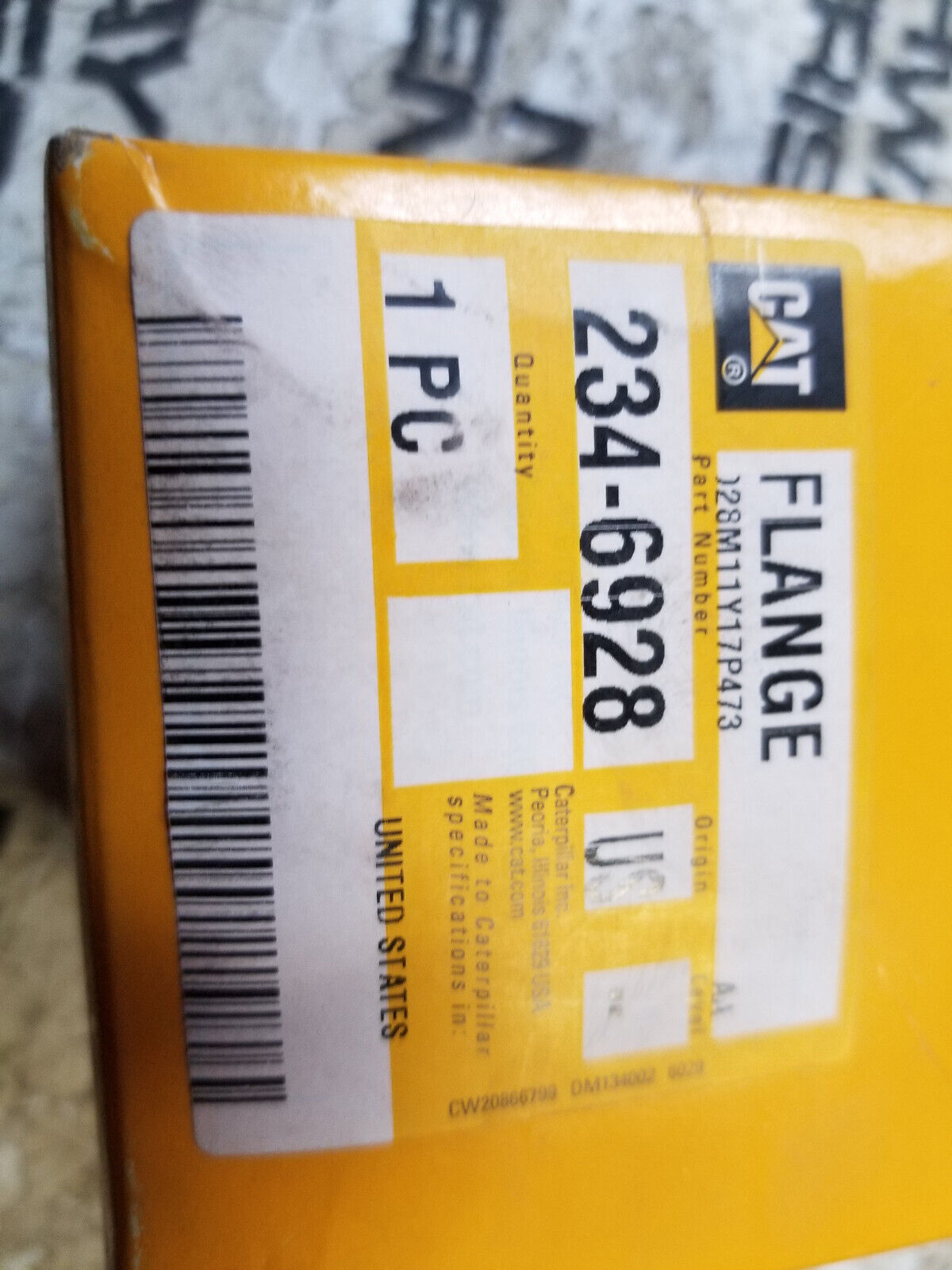 234-6928 Genuine OEM CATERPILLAR Steel Flange with 24 Internal Spline Teeth