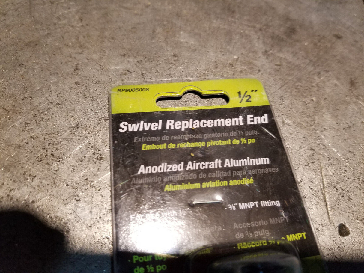 LOT OF 6PC - Flexzilla Pro 1/2" Reusable Air Hose End Swivel RP900500S 3/8"