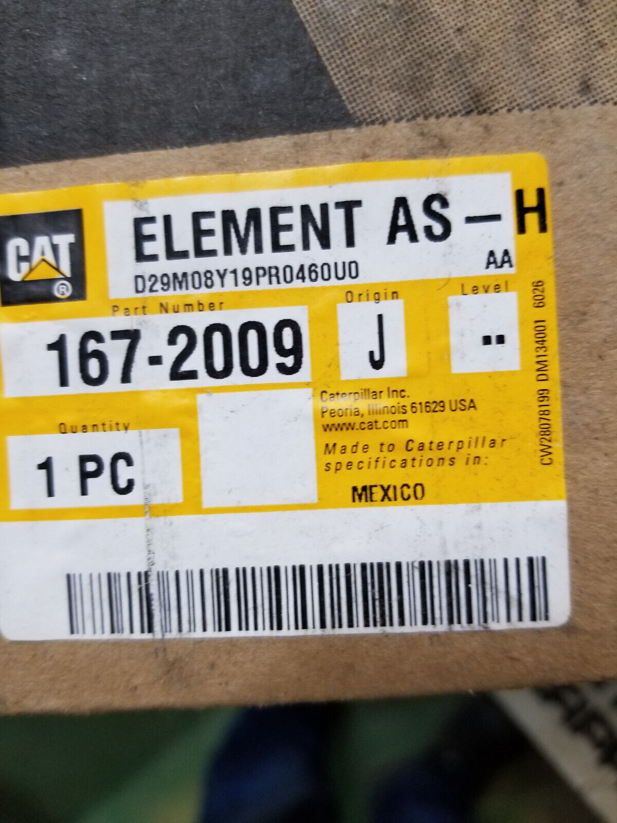 CATERPILLAR CAT 167-2009 UHE SYNTHETIC TRANSMISSION HYDRAULIC OIL FILTER B492381