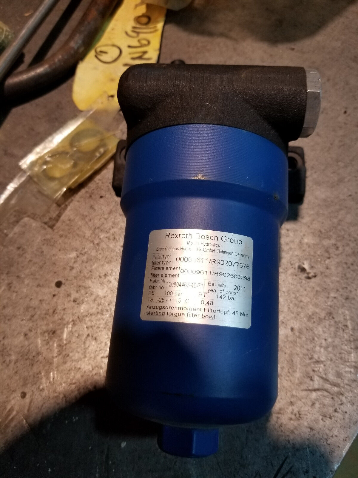 New Rexroth Bosch Mobile Hydraulics R902041277 Filter Assembly 00009611/R9020776