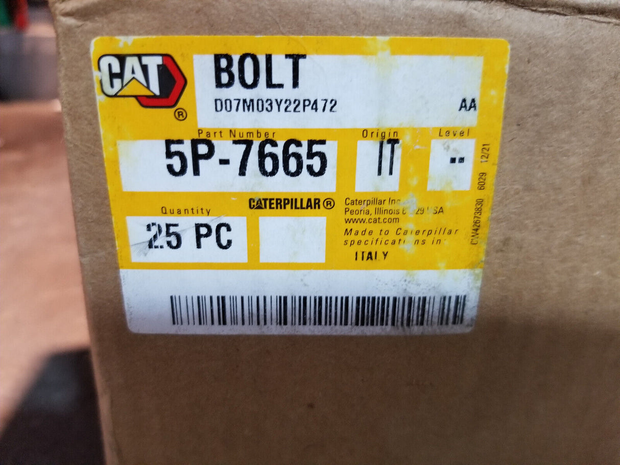 BOX OF 25 BOLTS - Caterpillar 5P7665 Box of Bolts 5P-7665