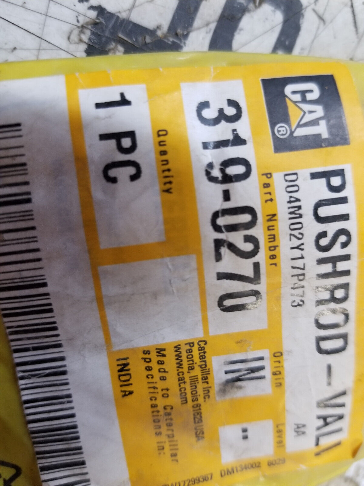 319-0270 Genuine OEM CATERPILLAR PUSHROD