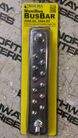 Blue Sea 2105 MaxiBus 250A BusBar Two 5/16"-18 Studs and Twelve #10-24 Screws