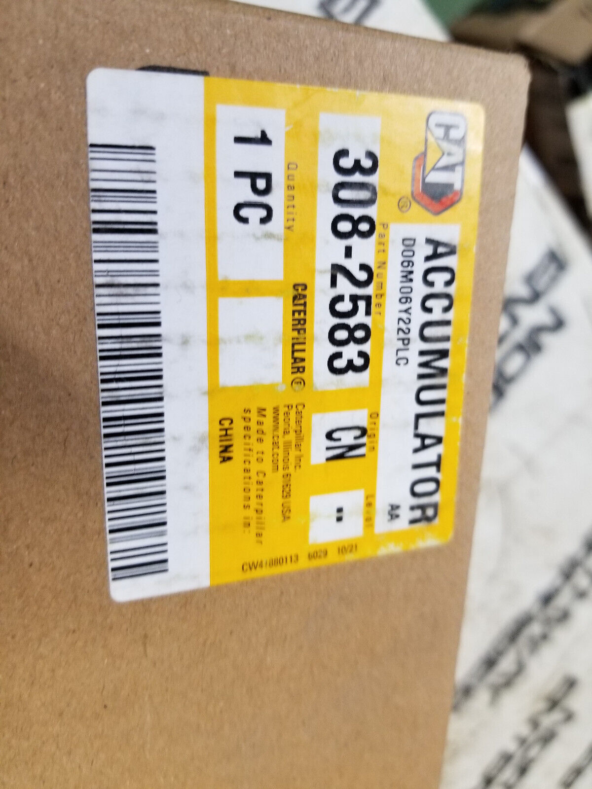 308-2583 Genuine OEM CATERPILLAR Vertical Mount Refrigerant Accumulator