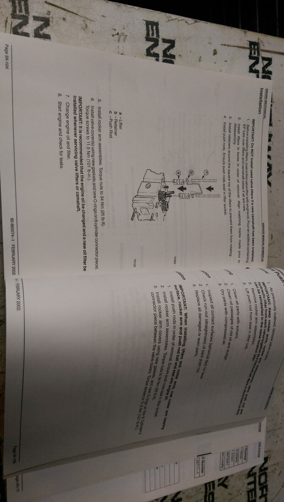 2002 Mercury #22 Marine Engines In-Line Diesel Service Manual P/N 90-860074--1