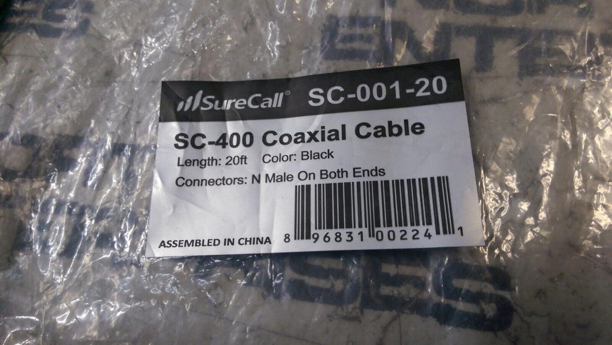 SureCall CM400 Cable with N-Connectors (20ft) | SC-001-20