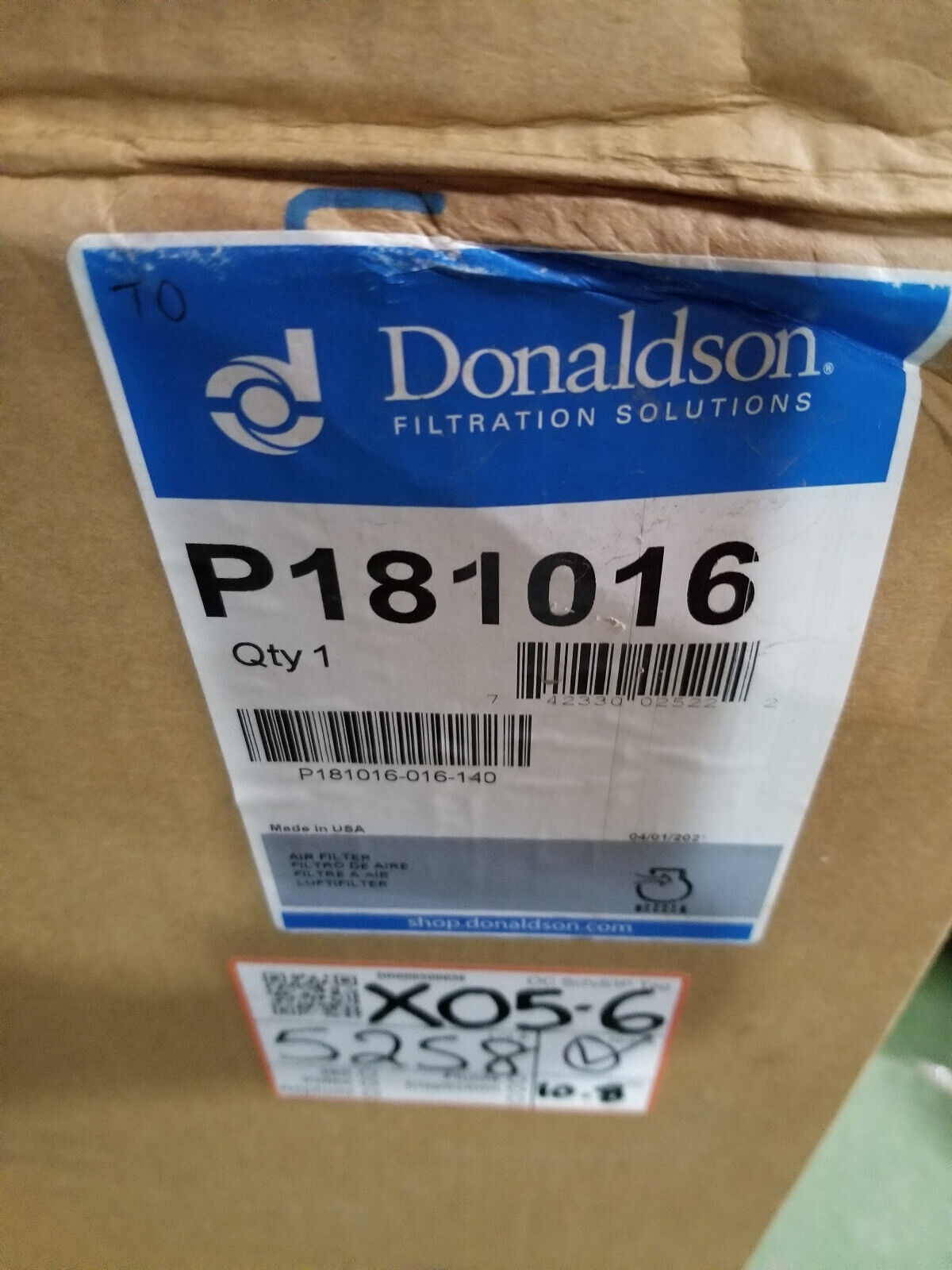 DONALDSON P181016 AIR FILTER