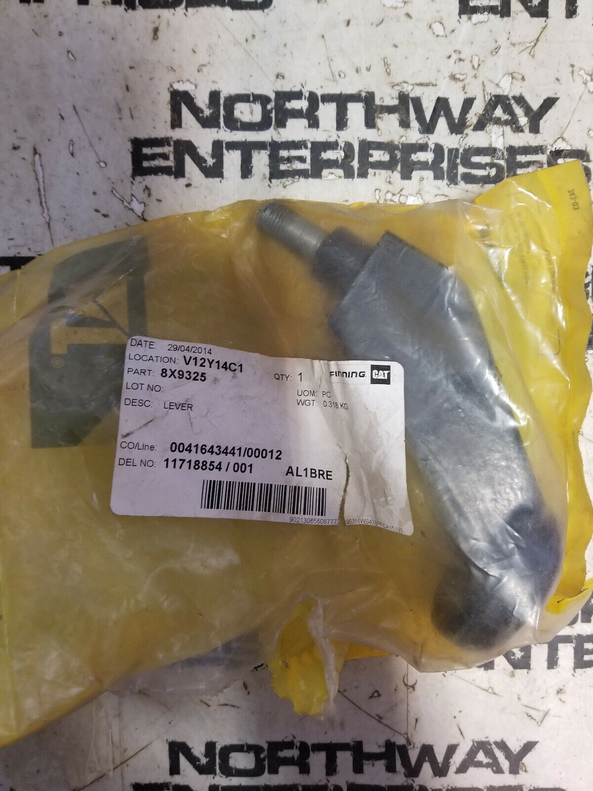 8X-9325 CATERPILLAR LEVER