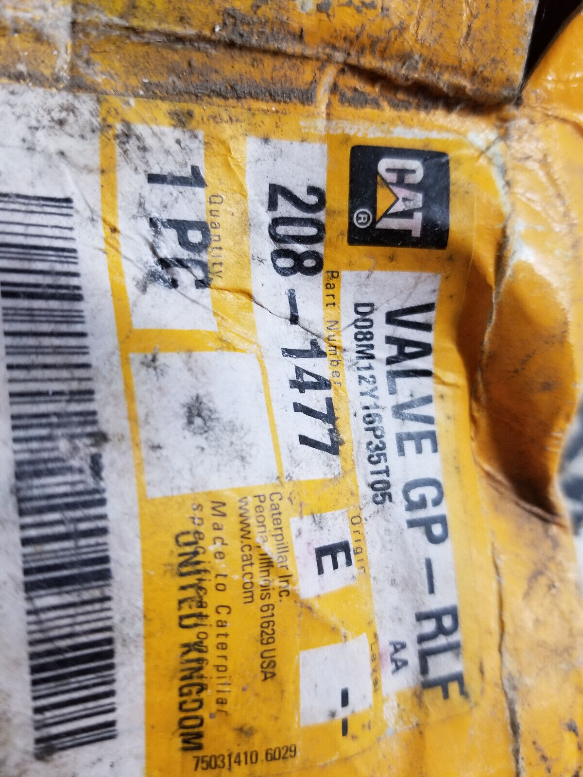 CATERPILLAR 208-1477: Pilot Operated Ejector Relief Valve 2081477
