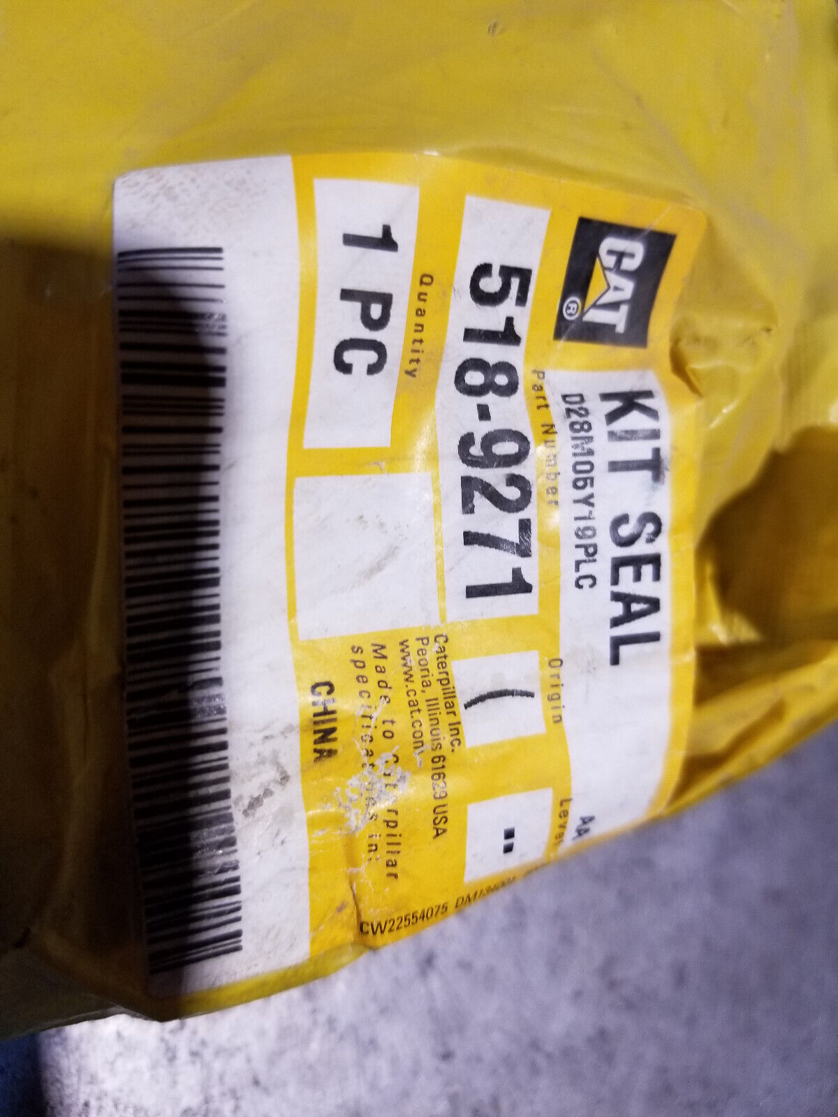 518-9271 Genuine OEM CATERPILLAR CYLINDER SEAL KIT 365C 385B 385C 385C L